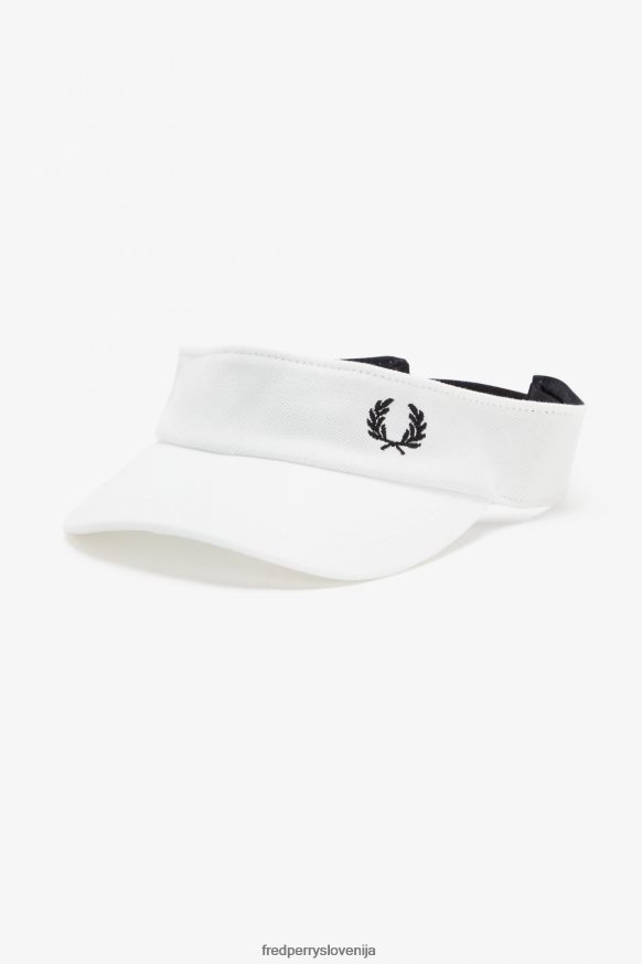 dodatki Fred Perry pique vizir snežno bela/črna uniseks JR84XT86