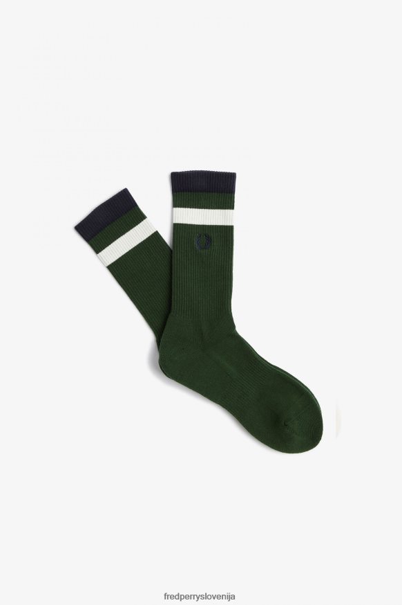 Fred Perry nogavice z dvojno konico - bršljan