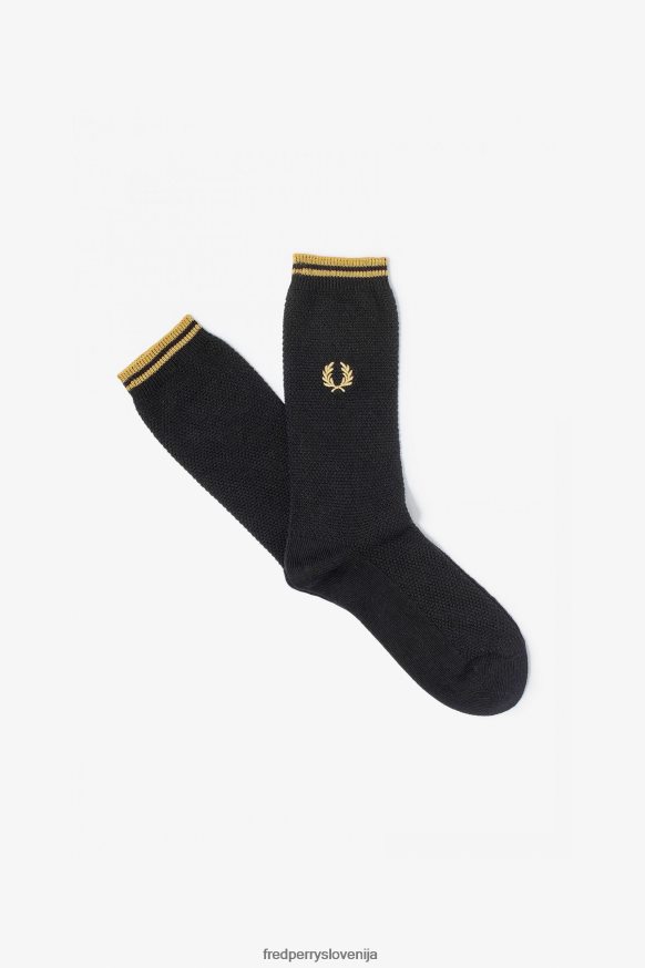 dodatki Fred Perry nogavice s konico črna/šampanjec uniseks JR84XT123