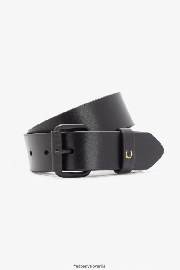 dodatki Fred Perry pas iz brušenega usnja Črna uniseks JR84XT169