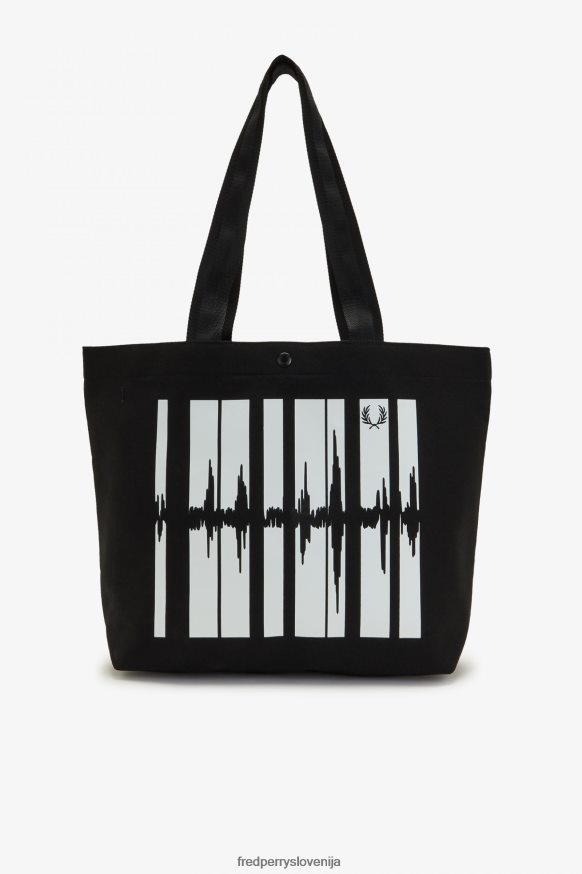 dodatki Fred Perry torba z grafiko soundwave Črna ženske JR84XT164
