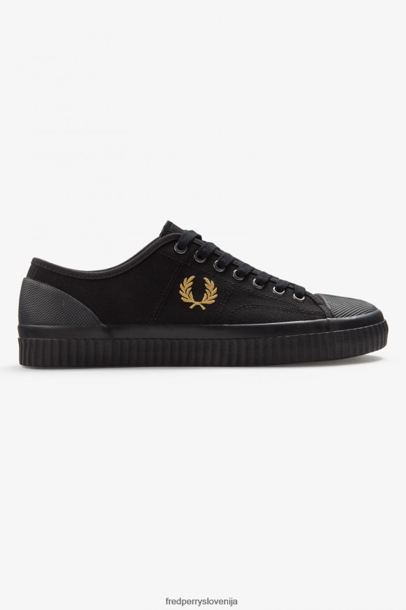 Fred Perry Hughes Low črna/šampanjec sprednji pogled