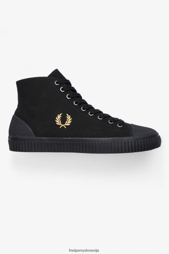 Fred Perry Hughes Mid Moški superge črni/šampanjec