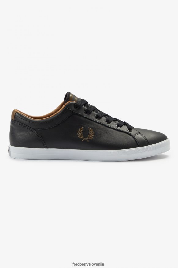 Fred Perry Black Moški teniški čevlji spredaj