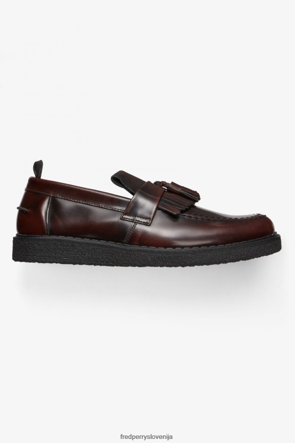 Fred Perry loafer s resicami volovska kri - frontalni pogled