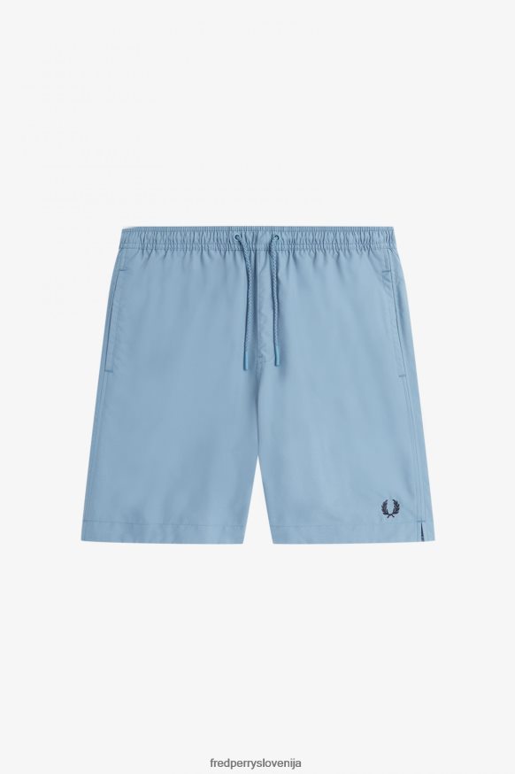 Fred Perry prodaja klasične plavalne hlače Fred Perry Classic sivo-modri moški plavalni prtljažnik sprednji zaslon