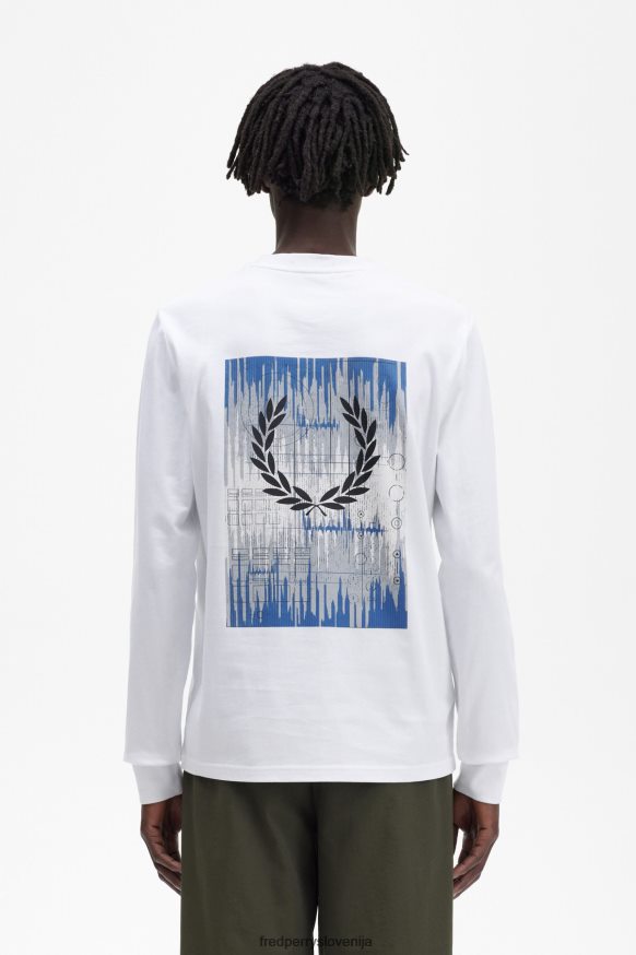 oblačila Fred Perry grafična majica z dolgimi rokavi Soundwave bela moški JR84XT542 oblačila Fred Perry grafična majica z dolgimi rokavi Soundwave bela moški JR84XT542