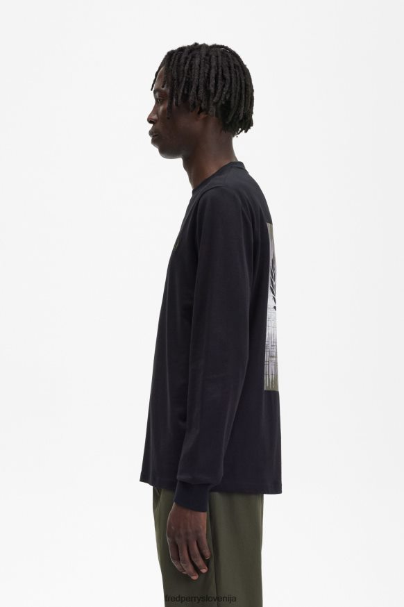 Fred Perry Soundwave majica Back Sound Wave Pattern Closeup
