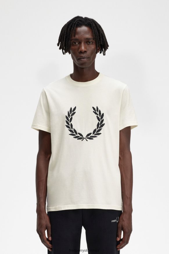 oblačila Fred Perry majica s križnim šivom ekru moški JR84XT554