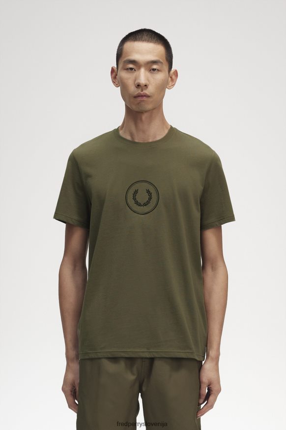 Fred Perry Green Logo Logo Majica s kratkimi rokavi spredaj