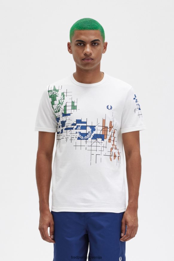 Fred Perry majica z mrežastim tiskom Fred Perry majica z mrežastim tiskom Sneguljčica - sprednji pogled