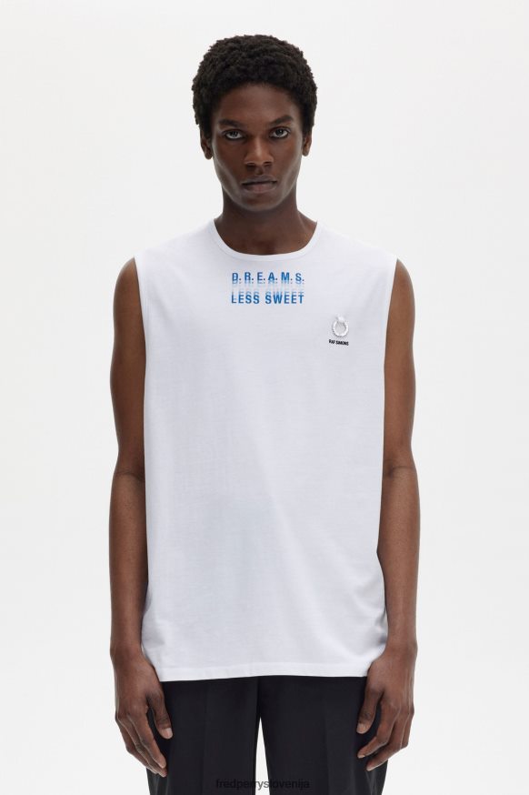 Fred Perry telovnik Raf Simons kolekcija Fred Perry potiskan telovnik goji jagode sprednji pogled