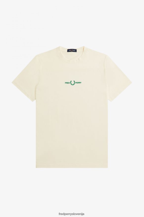 Fred Perry vezena majica ekru moški JR84XT514 Fred Perry vezena majica ekru - sprednji pogled