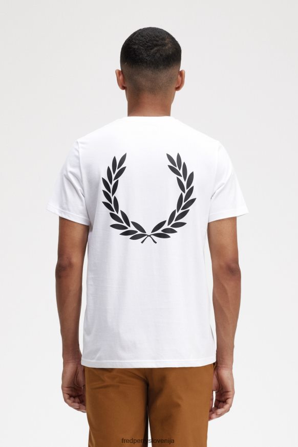 Fred Perry bela majica s kratkimi rokavi - sprednji pogled