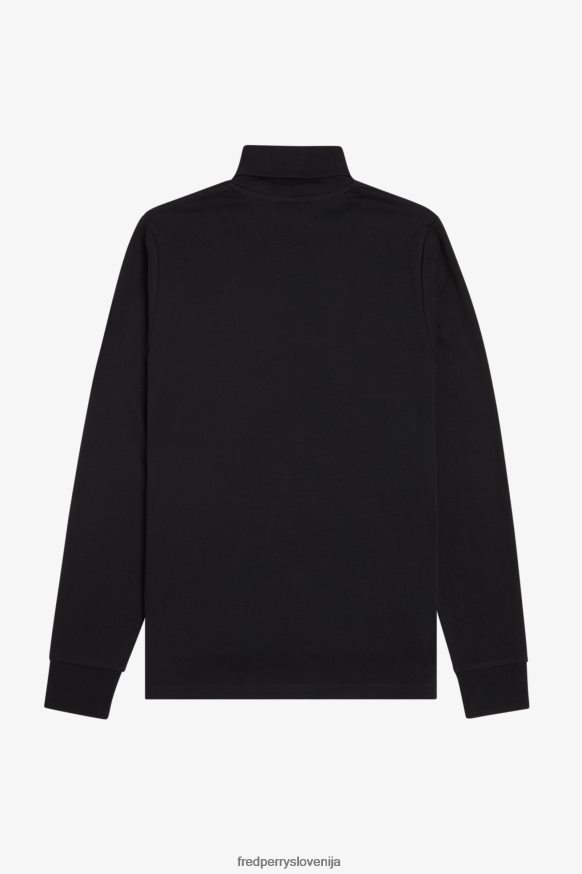 Fred Perry majica v črni barvi - stranski pogled