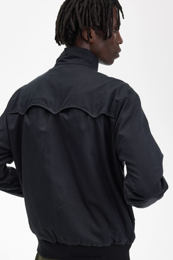 Zadnji pogled Fred Perry Jackets Fred Perry Harrington jakna črna zadnji pogled