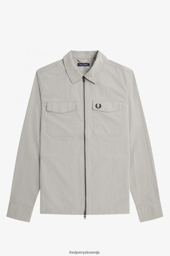 Fred Perry teksturirana majica apnenec Fred Perry teksturirana majica z zadrgo - sprednji del