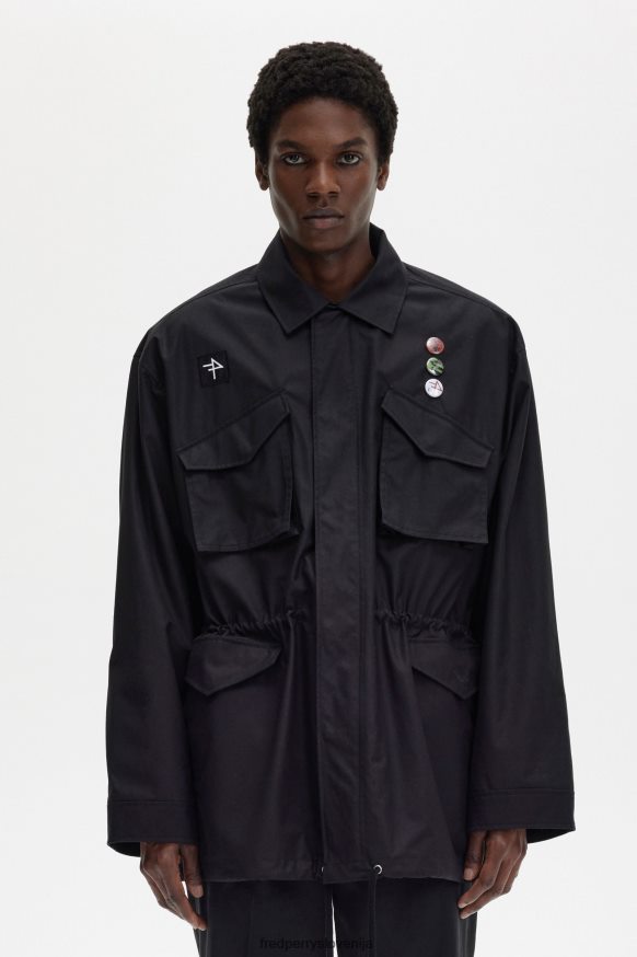oblačila Fred Perry uporabna jakna Črna moški JR84XT252