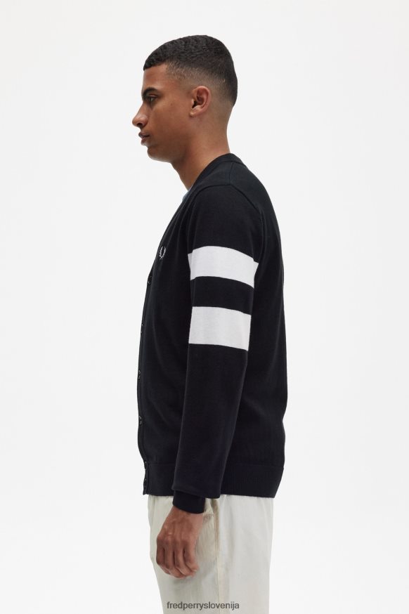 Prikaz podrobnosti o črni jakni Fred Perry