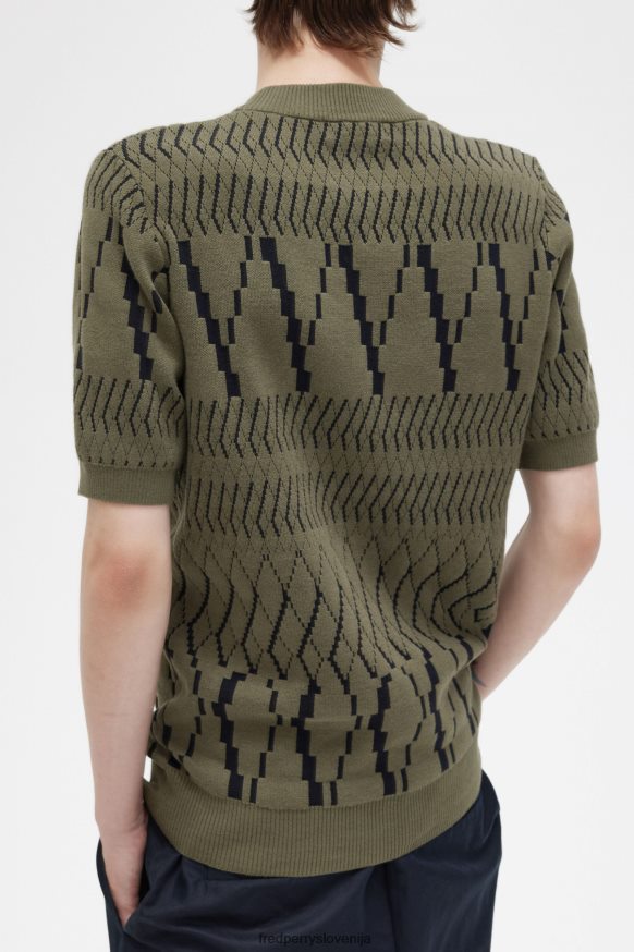 Fred Perry zelena majica - stranski pogled