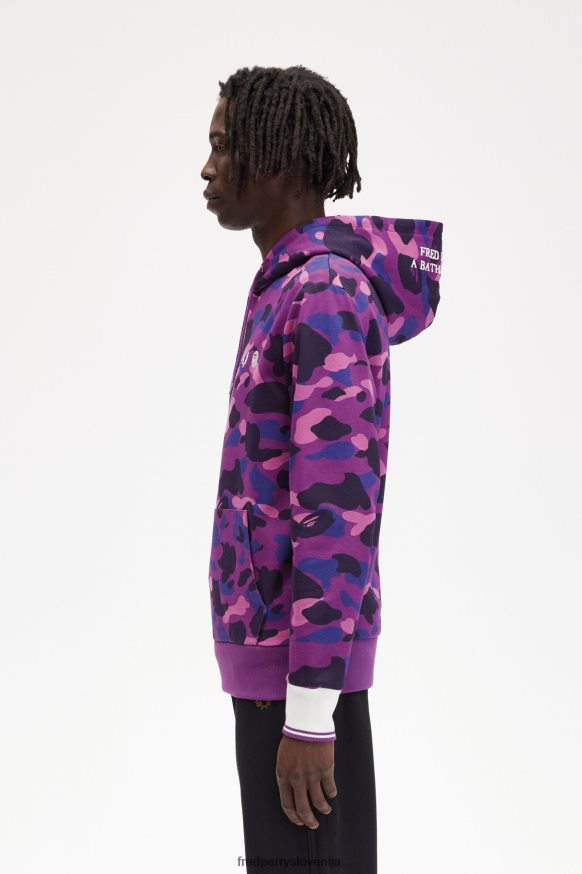Podrobnosti o vezenju z dvojno blagovno znamko Fred Perry in Bathing Ape