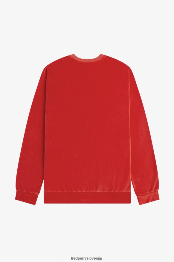 Raf Simons vezenje na Fred Perry puloverju Fred Perry pulover - detajl vezenja Raf Simons