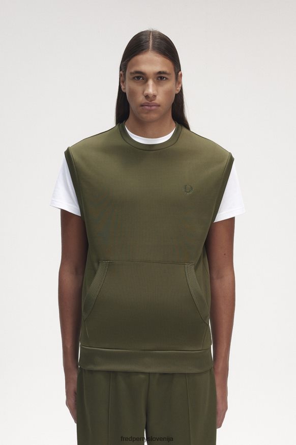 oblačila Fred Perry triko brezrokavnik enotno zelena moški JR84XT404