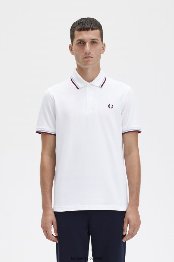 Fred Perry M12 Polo Majica Fred Perry M12 polo majica v beli, ledeni in kostanjevi barvi