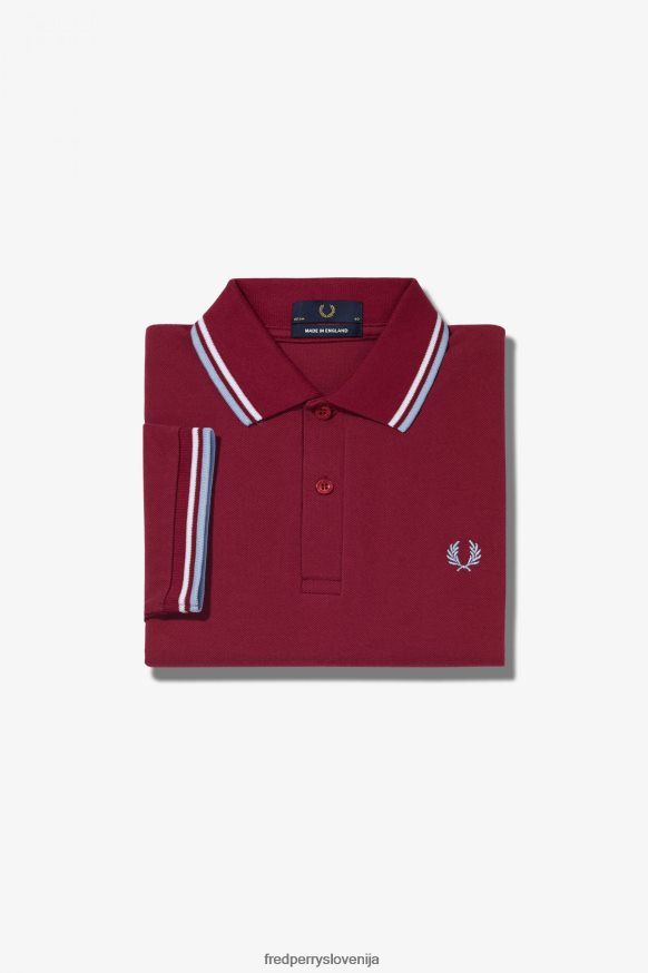 Detajl ovratnika in manšet Fred Perry M12