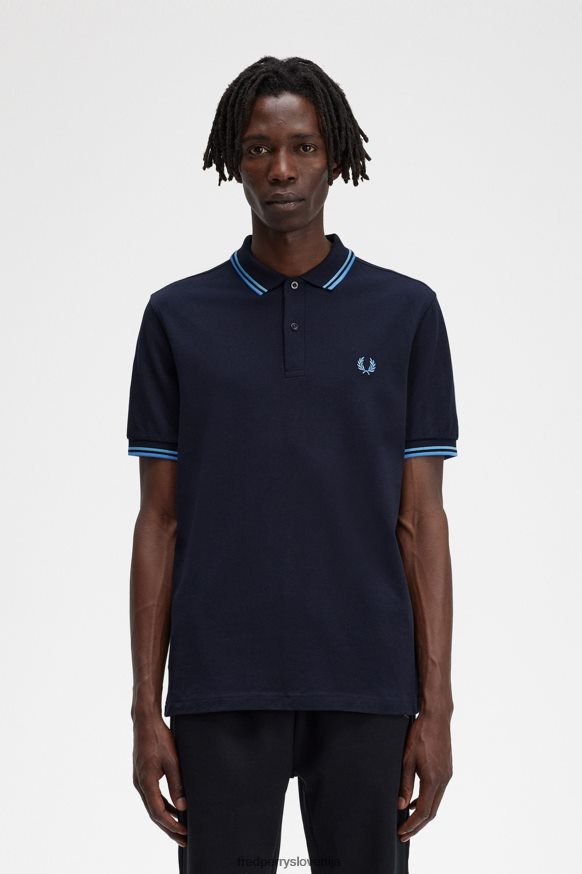 Fred Perry majica m3600 v mornarsko modri barvi