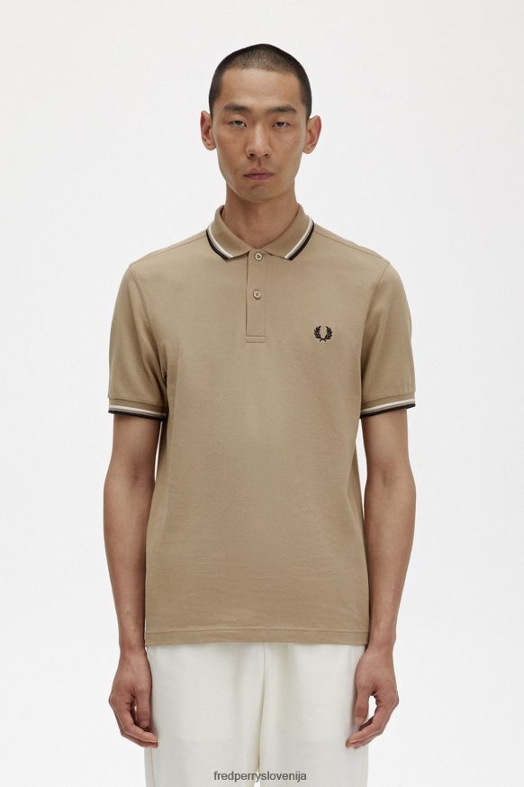 Fred Perry m3600 majica v topli kamniti barvi