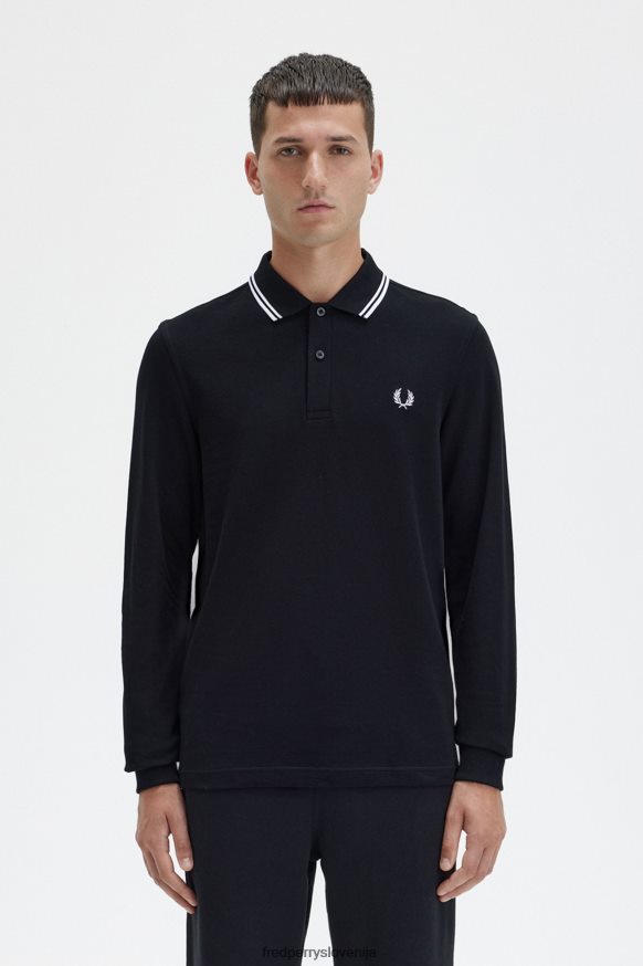 oblačila Fred Perry m3636 črnobela moški JR84XT287