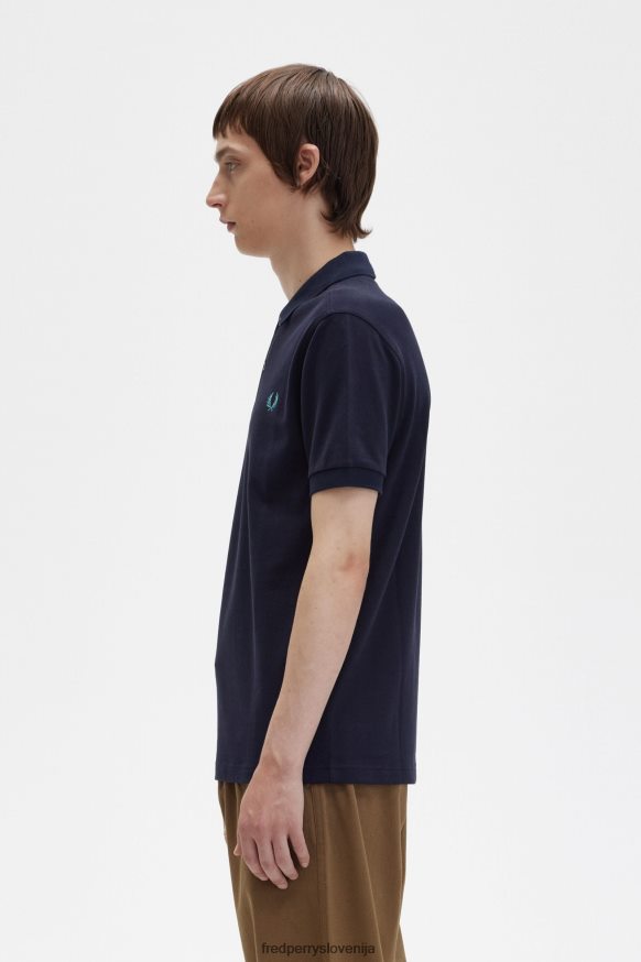 Fred Perry m6000 mornarsko navy/deep mint barvna kombinacija