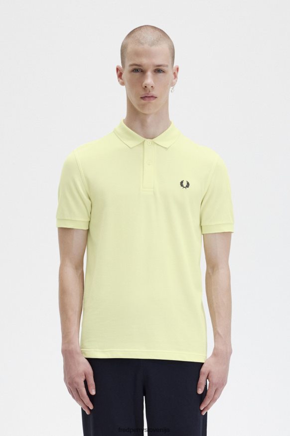 Fred Perry M6000 rumeni vosek/črna polo majica sprednji zaslon