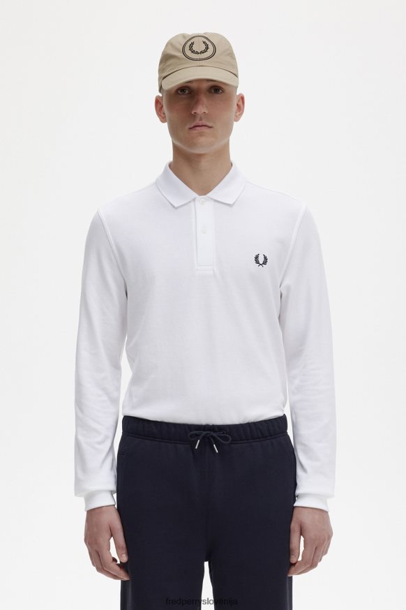 Fred Perry M6006 bela/mornarsko modra teniška majica - glavna slika