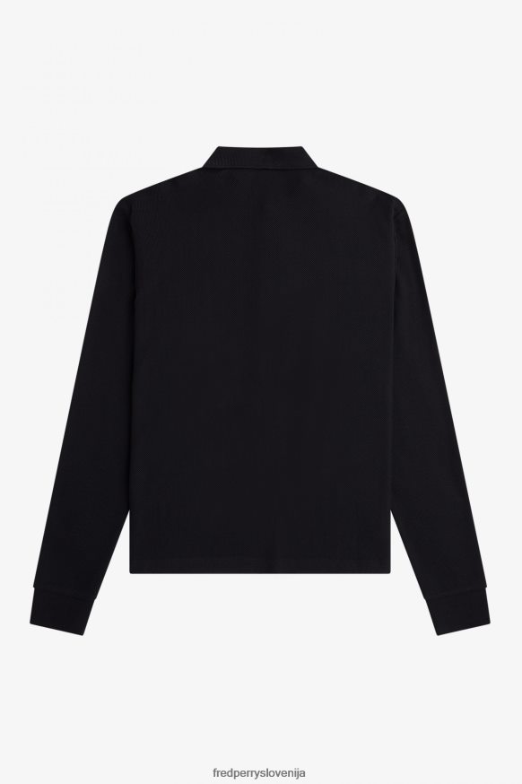 Fred Perry polo majica črna - stranski pogled
