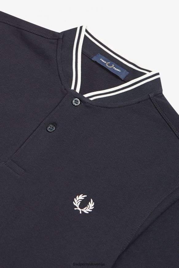 Fred Perry polo majica z bomber ovratnikom - modra