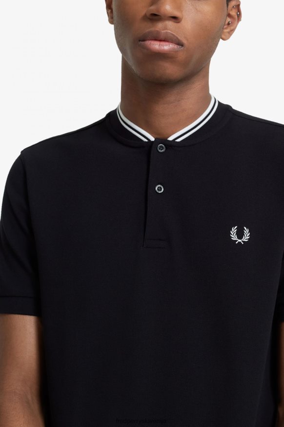 Fred Perry črna polo majica - stranski pogled