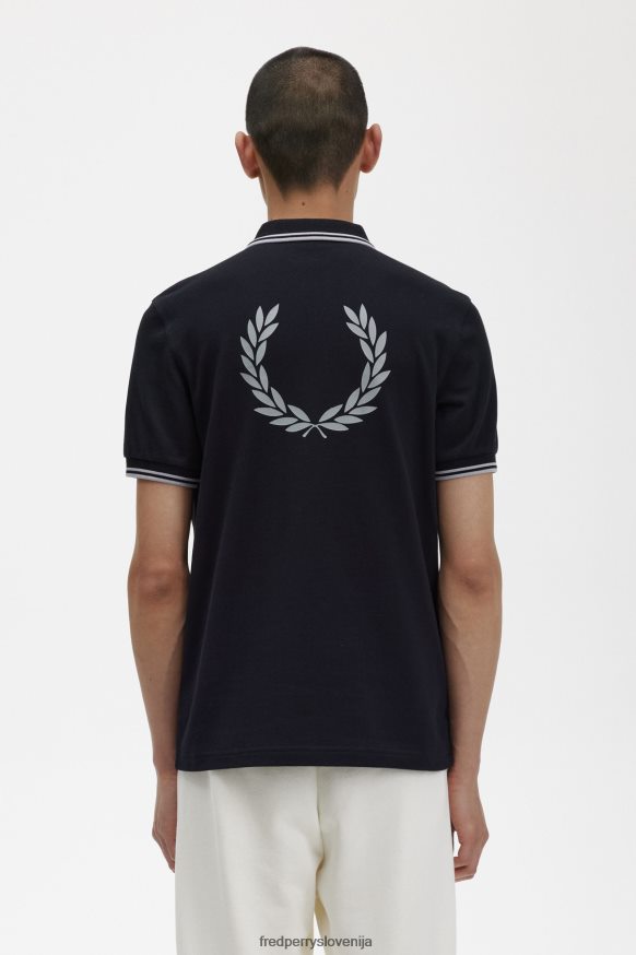 Fred Perry zadnja grafična polo majica črna - glavna slika