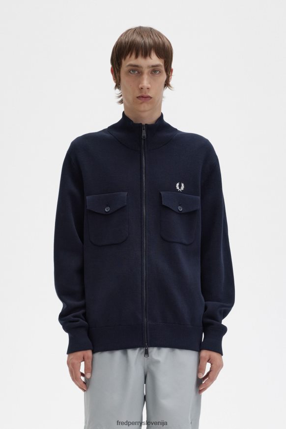 Fred Perry Navy Pletene jopice spredaj