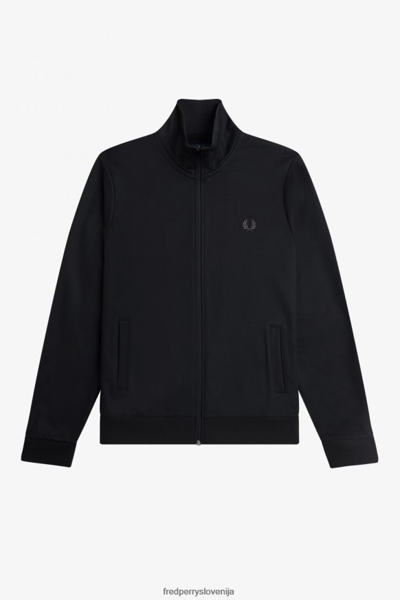 Fred Perry JR84XT9 Black Training Jacket Front zaslon