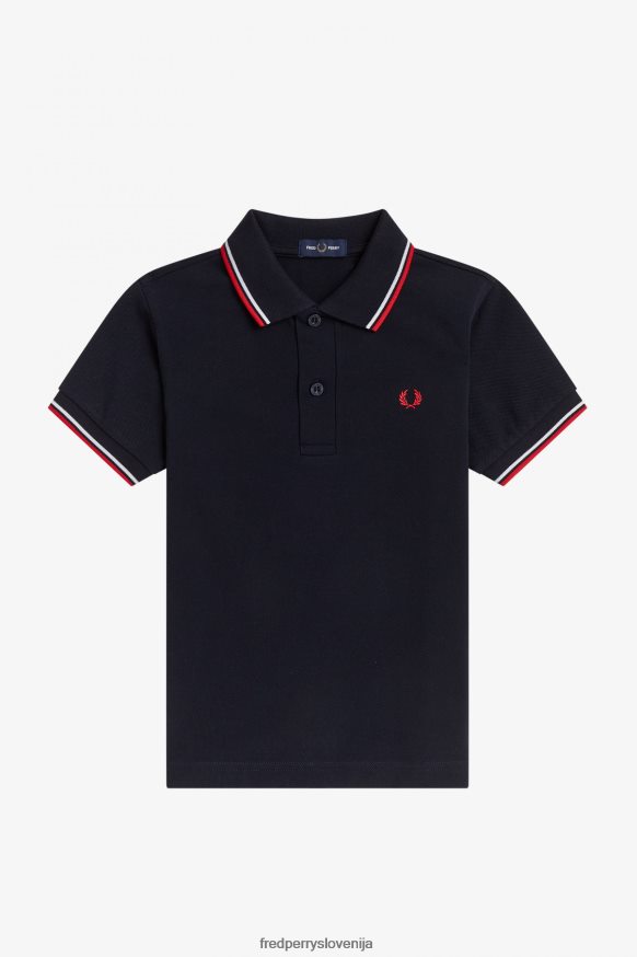 Fred Perry otroška polo majica JR84XT707 Fred Perry polo majica za otroke mornarsko/bela/svetlo rdeča