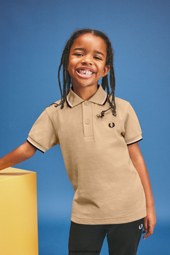 Fred Perry otroška majica v snežno beli barvi