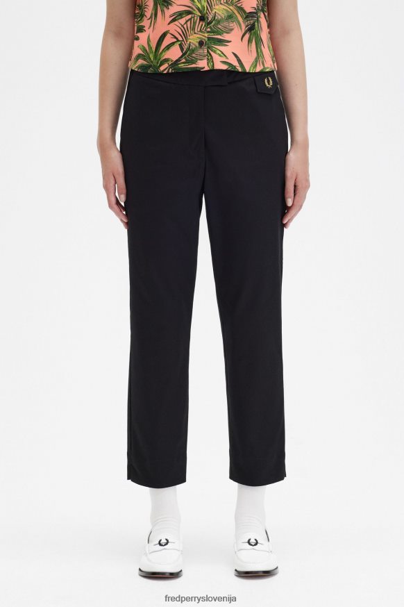 oblačila Fred Perry hlače z visokim pasom koralna toplota ženske JR84XT688