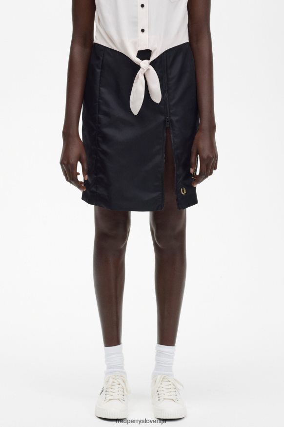 Sprednji zaslon Fred Perry Black Zipper krilo