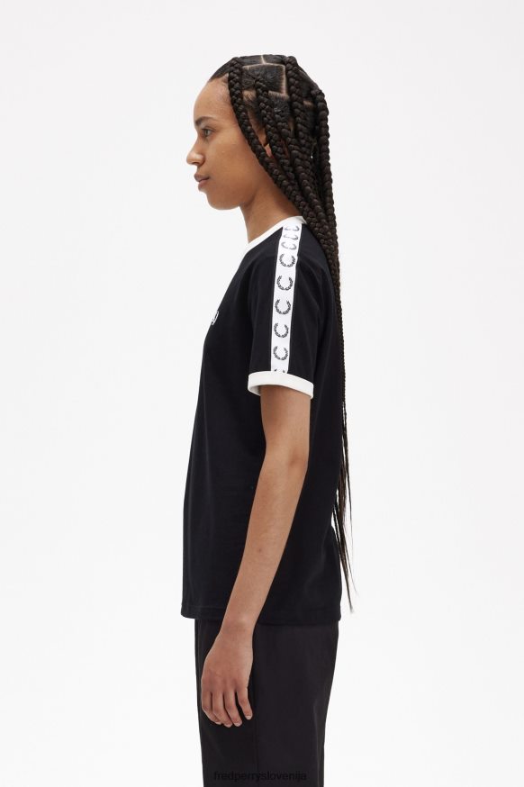 Fred Perry Black Short Sleeve Women's Majica