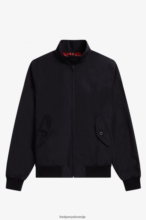 Detajl rdečega Stewart tartana Fred Perry Harrington jakna - detajl tartan podloge