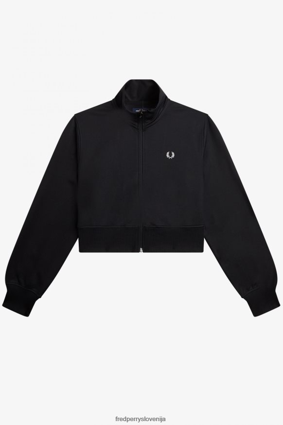 Fred Perry Black Women's Sports Jacket Front View