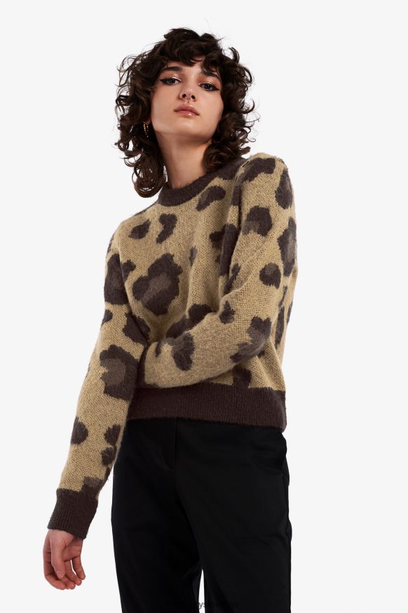 Fred Perry Leopard Print Pulover - Frontal Pogled