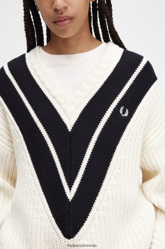 Fred Perry pulover ovratnik laurel vezenje od blizu